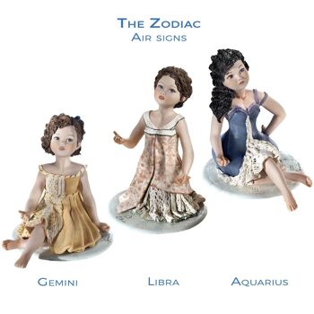 Figurines du zodiaque en porcelaine : Gémeaux 3