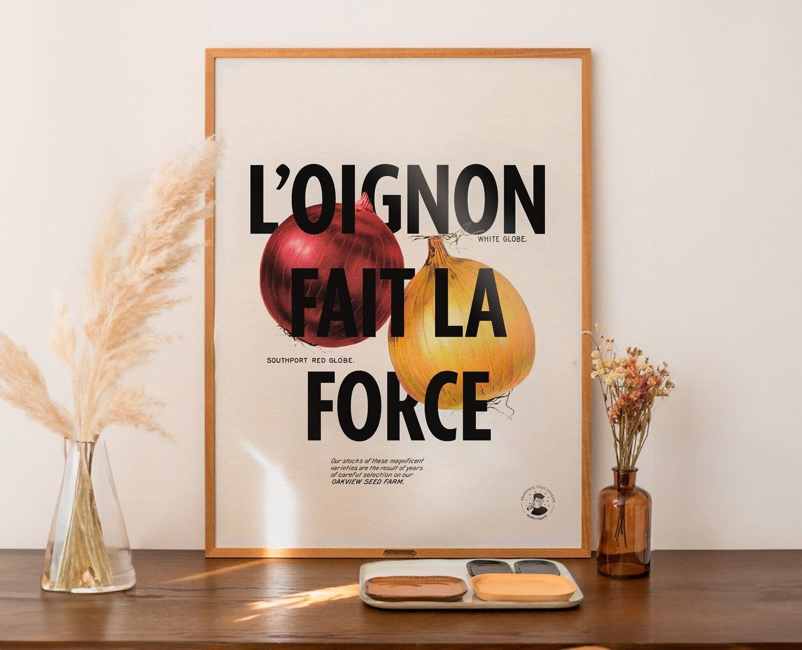 La cebolla hace fuerza | cartel gráfico