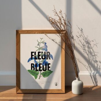 Fleur bleue | Affiche graphique et romantique 3