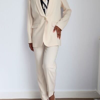 NLOM Ivory Tie Waist Trousers