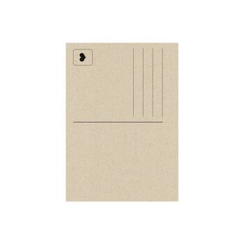 Carte postale A6 avec motif animalier en papier d'herbe durable - Faune 1