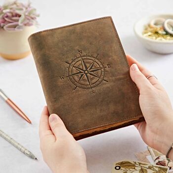 Journal rechargeable en cuir de buffle Compass 2