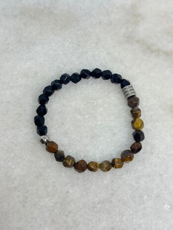 Bracelet Serenity - Œil de Tigre & Onyx 1