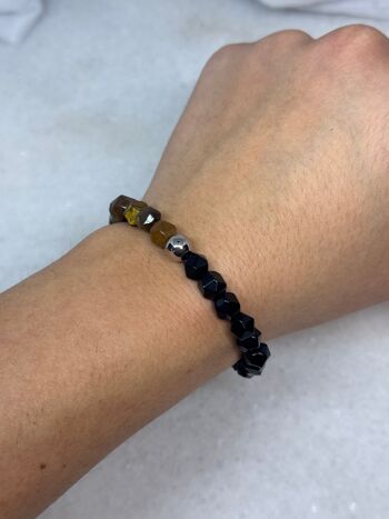 Bracelet Serenity - Œil de Tigre & Onyx 3