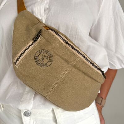 Borsa a tracolla BumBag (cotone kaki) NUOVA
