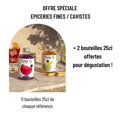 Pack dégustation OSCO : 2 bouteilles 25cl offertes pour faire découvrir nos apéritifs sans alcool bio !