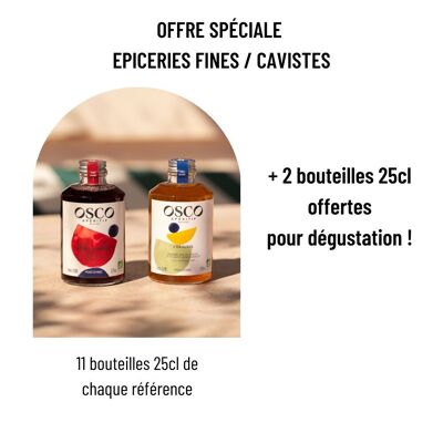 Pack degustación OSCO: ¡2 botellas de 25 cl ofrecidas para presentarle nuestros aperitivos ecológicos sin alcohol!