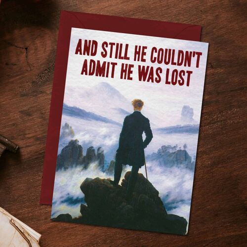 Admit He Was Lost Card by Artijoke - Funny Card