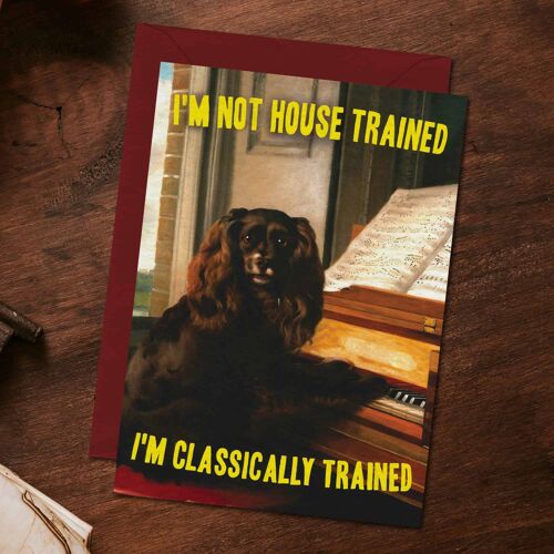 Classically Trained Card by Artijoke - Dog Card