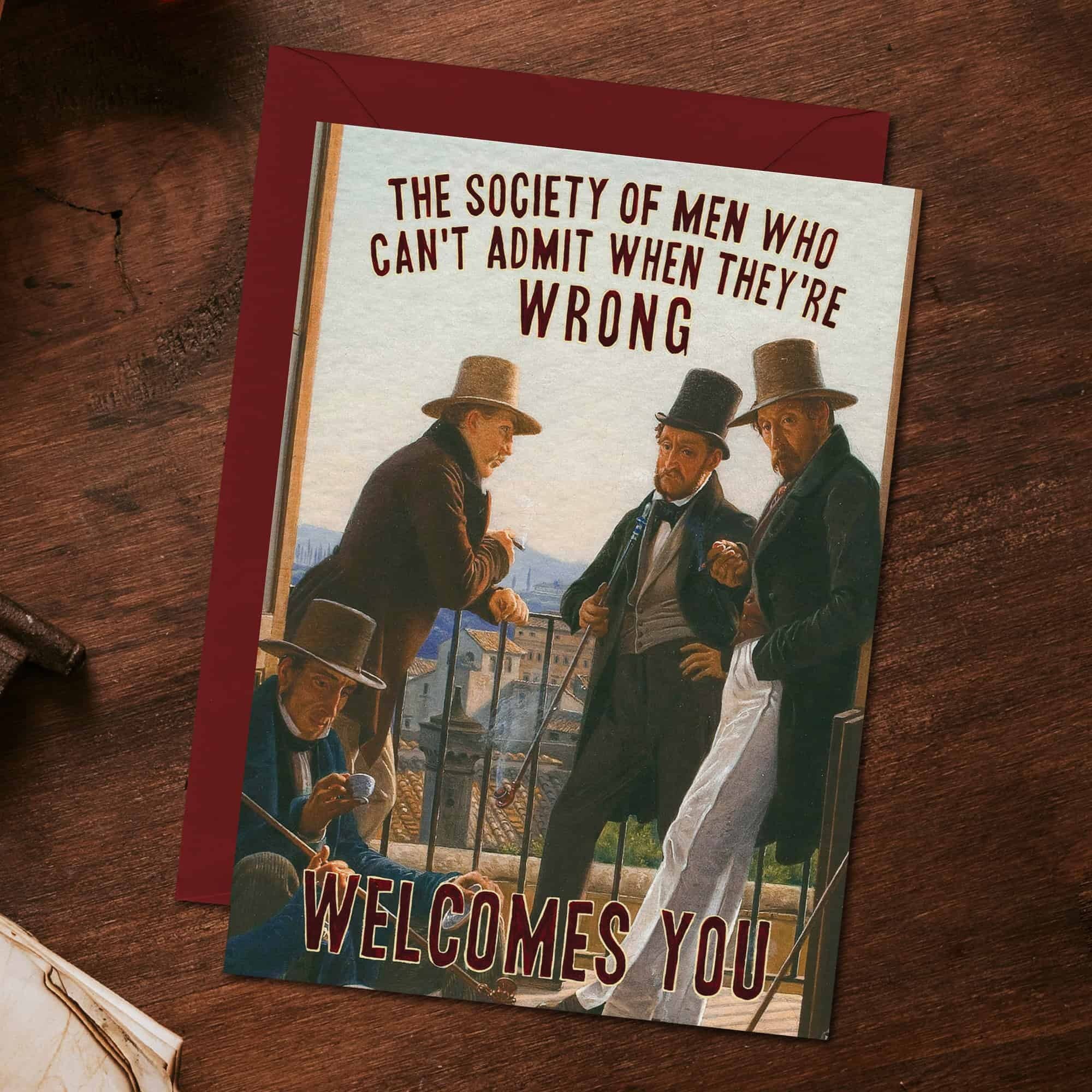 Biglietto della Società degli Uomini di Artijoke- Biglietto Divertente