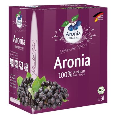 Aronia ecológica zumo 100% directo caja 3l