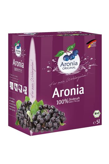 Aronia Bio 100% jus direct carton 5l