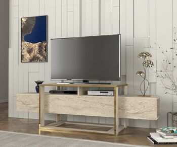 Meuble TV Bianco Beige Aspect Granit 2499 5