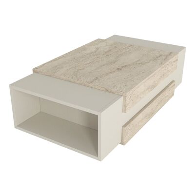 Mesa de centro Nora aspecto granito beige