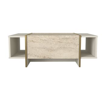 Table basse Veyron aspect granit beige 1