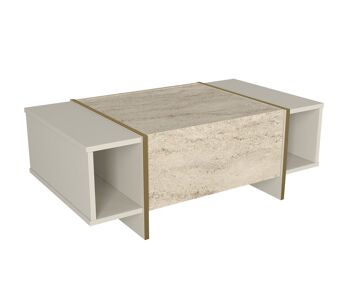 Table basse Veyron aspect granit beige 3