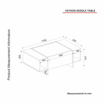 Table basse Veyron aspect granit beige 10