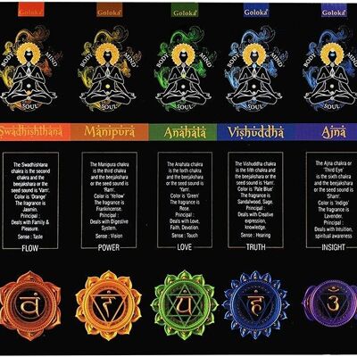 Goloka Shat Chakra Rods - 7 in 1