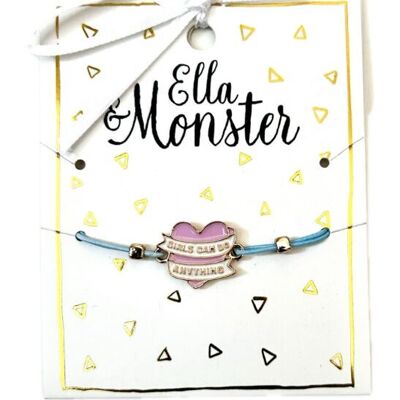 PULSERA LAS NIÑAS PUEDEN HACER TODO - PAQUETE DE 6'