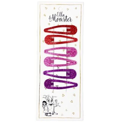 PINZAS PARA EL PELO GLITZERCLIP DREI – PAQUETE DE 6ER