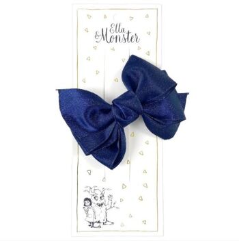 PINCE À CHEVEUX NOEUD ROMANTIQUE BLEU FONCÉ - 6'ER PACK