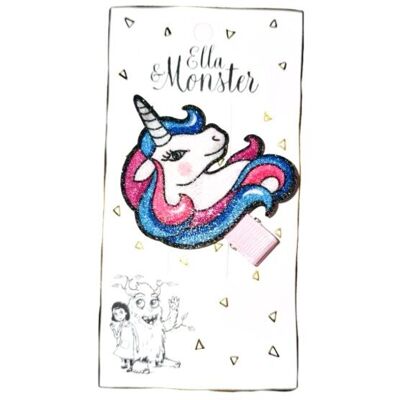 CLIP PER CAPELLI UNICORNO BLU MAGICO - CONFEZIONE DA 6'