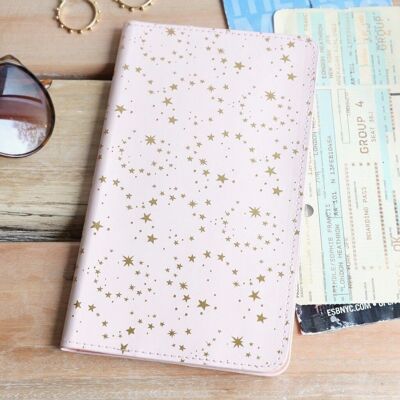 Portafoglio da viaggio Blush Pink Gold Stars