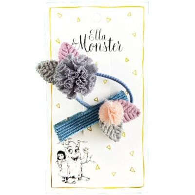 CONJUNTO DE FLORES ROMÁNTICAS AZUL PACK 6'