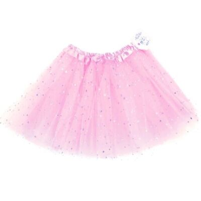 JUPE EN TULLE À ÉTOILES - ROSE - PACK 4'