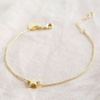 Bracelet de perles étoile unique en or 1