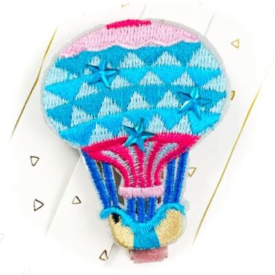 CLIP PER CAPELLI BLU GRANDE PALLONCINO DA FAVOLA - CONFEZIONE DA 6'