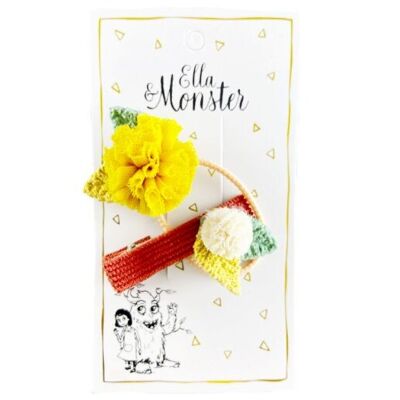 CONJUNTO DE FLORES ROMÁNTICAS AMARILLO PACK 6'ER