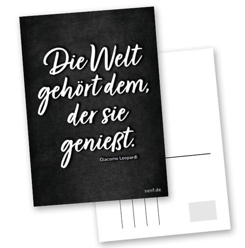 Postkarte - Die Welt gehört dem...