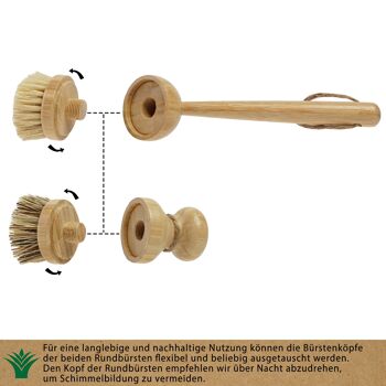 Têtes de rechange pour brosses à vaisselle/à casseroles, lot de 2 2