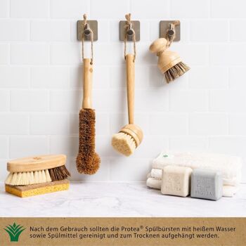 Brosse à coupe en bois avec têtes de rechange, lot de 3 6