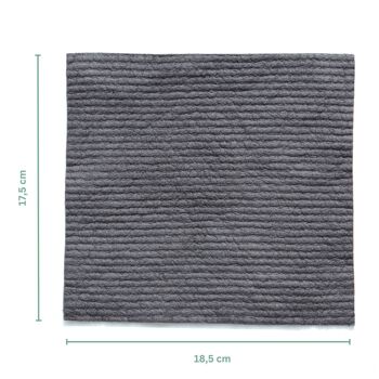 Chiffon éponge écologique compostable, anthracite, lot de 2 3