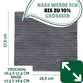 Chiffon éponge écologique compostable, anthracite, lot de 2 7