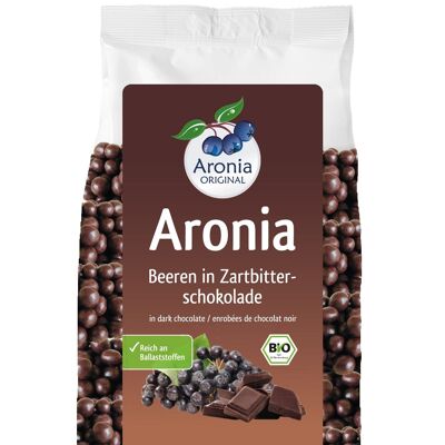 Bacche di aronia bio al cioccolato fondente 200g