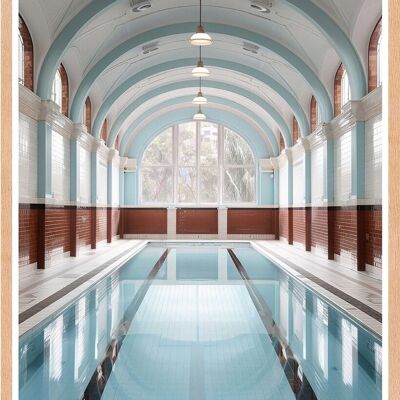 Poster - Piscine vintage 01 (30x40 cm) - Hartman AI