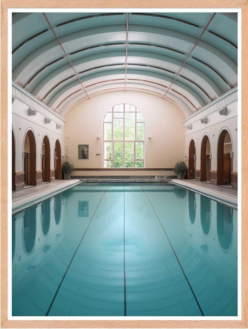 Poster - Piscine vintage 05 (30x40 cm) - Hartman AI