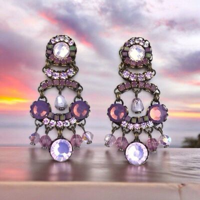 LOREN CYCLAMEN CRYSTAL EARRINGS