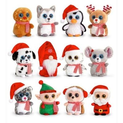 Assortimento di 48 peluche natalizi Minimotsu 10 cm - KEELTOYS