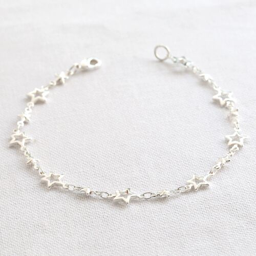 Silver stars choker necklace chain