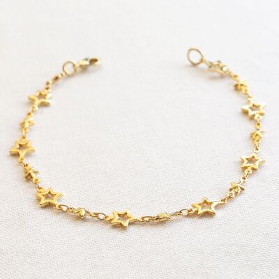 Pulsera de Cadena de Estrellas en Oro