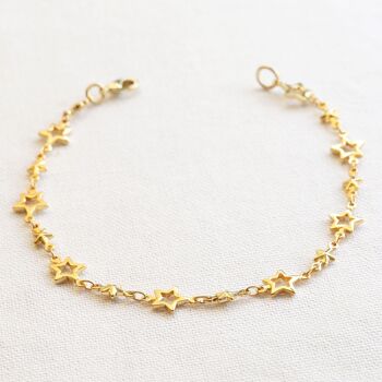 Bracelet chaîne étoile en or 1