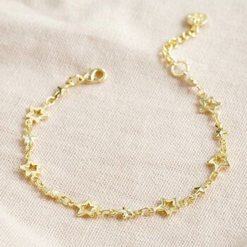 Bracelet chaîne étoile en or 2