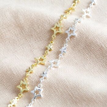 Bracelet chaîne étoile en argent 3