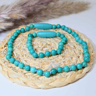 SCATOLA PER COLLANE E BRACCIALI PER BAMBINI - Howlite colorato*DESTOCK*