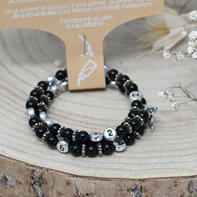 BREASTFEEDING BRACELET - Obsidian**DESTOCK**