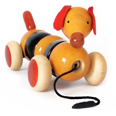 Bovow Build & Play Pull Along Toy Dog - Red
